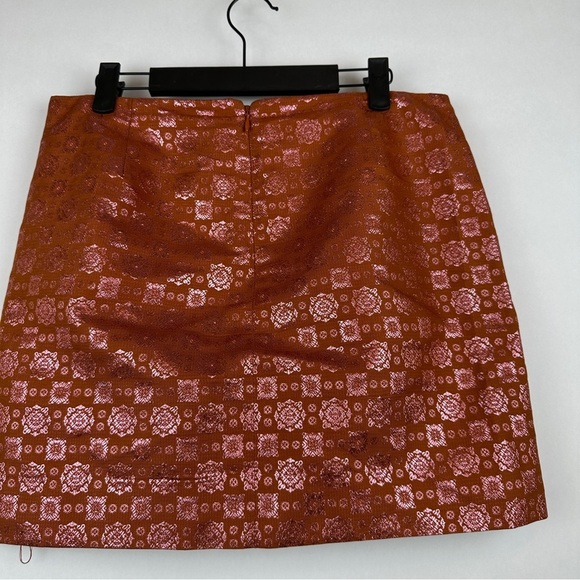 J. Crew Gold and Burnt Orange Skirt | US Size 8 - Picture 3 of 9
